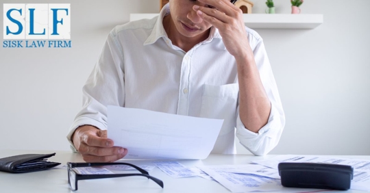 Man looking at bankruptcy options